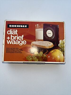 #ad Vintage Soehnle Dietetic Scale Germany Brown 1970s in Original Box with Manual
