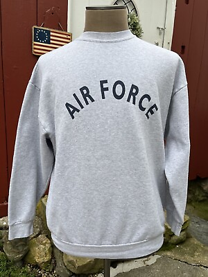 #ad VTG Air Force Spell Out Sweatshirt Crew Neck Pullover Made In USA Men’s Size L