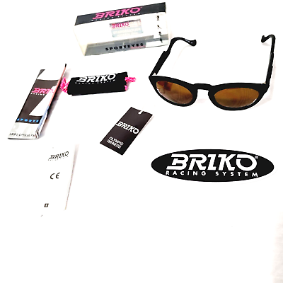 #ad Briko Sports Sunglasses Adult Men Women Black UV Protection AntiScratch Sporteye