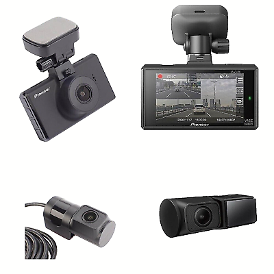 #ad Pioneer VREC DH300D HD Dash Camera 3” Screen Front amp; Rear Dual Recording GPS