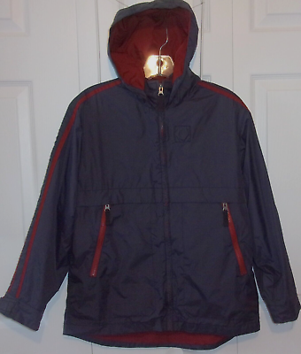#ad Boys size 10 Gap lightweight jacket nylon navy blue rust excellent condition