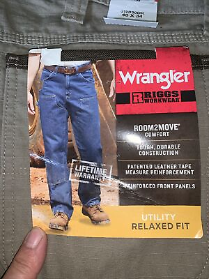 #ad NEW Wrangler Pant Riggs Workwear Utility Relaxed Fit Men Size 40 X 34 Ripstop