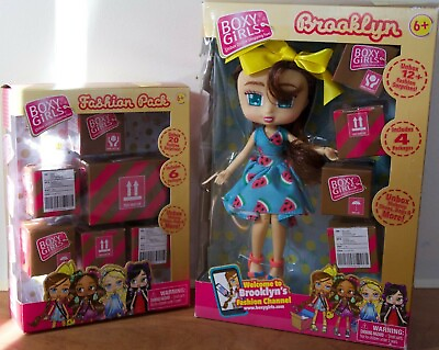#ad Boxy Girls Brooklyn Doll PLUS Extra 6 Pack of Surprises Damaged Box