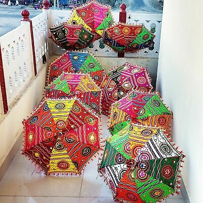 #ad Indian Bohemian Parasols Decor Hippie Umbrellas Wholesale Lot of 30 Pcs