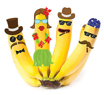 #ad Wallies BANANA FUN wall stickers about 100 decals fruit hat glasses faces hair