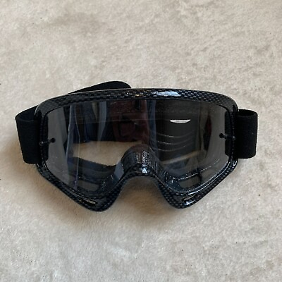 #ad Oakley Goggles Black Frame with Clear Lens Excellent Condition