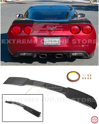 #ad For 05 13 Corvette C6 ZR1 Extended HYDRO CARBON FIBER Rear Trunk Wing Spoiler $299.99