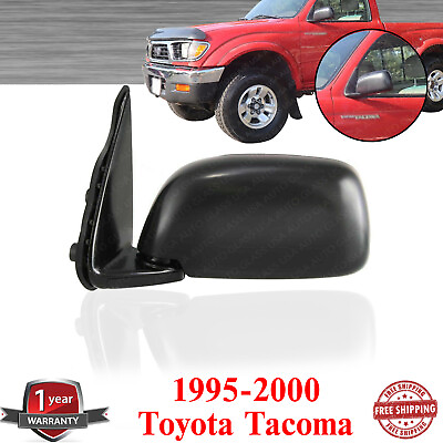#ad Manual Mirror Textured Black Driver Side For 1995 2000 Toyota Tacoma