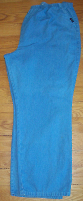 #ad Chic Jeans Women#x27;s 24W Blue Petite Pull on Elastic Waist Denim Pants INSEAM 30