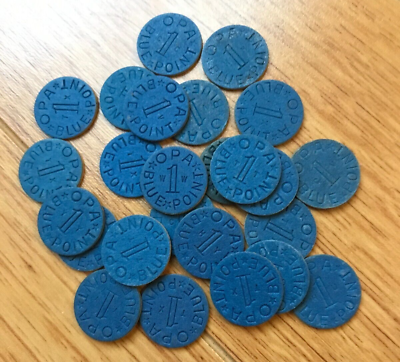 #ad Blue OPA WWII Ration Token World War Two II Office Price Administration Tokens