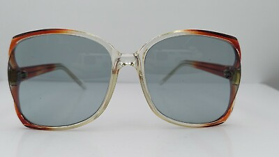 #ad Vintage 04 Brown Translucent Oversized Oval Sunglasses Frames Taiwan