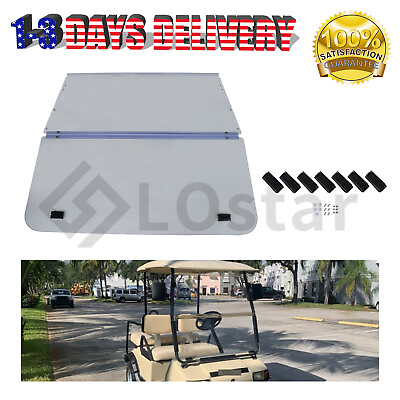 #ad New Fold Down Acrylic Clear Golf Cart Windshield Fits Club Car DS 2000.5 and Up