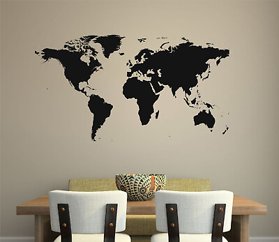 #ad World Map Wall Decal sticker mural living room decor office travel earth globe