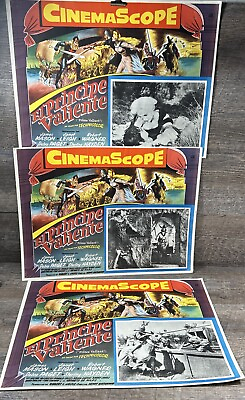 #ad 3 1954 Prince Valiant Cinemascope ORIGINAL Mexico Movie theatre lobby card $99.00