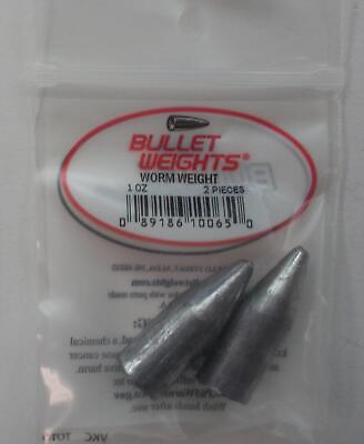 #ad Bullet Weights BW1 1 oz Concave Worm Lead