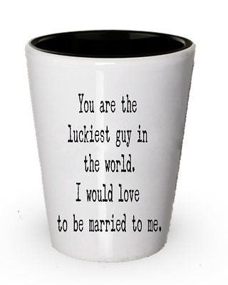 #ad Funny Shot Glass for Boyfriend You Are the Luckiest Guy in World