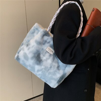 #ad Faux Fur Plush Tote Bags Women Shoulder Bag Shopper Ladies Handbag