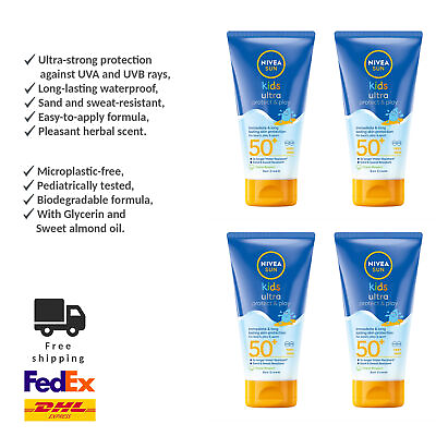 #ad Nivea Sun Kids Ultra Sunscreen SPF 50 Protect amp; Play for Children 150ml x 4