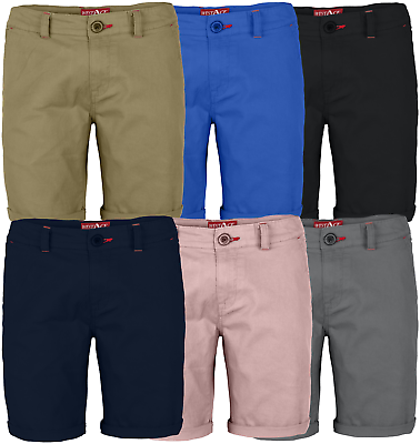 #ad Mens Stretch Shorts Casual Wear Chino Flat Front Slim Fit Half Pants