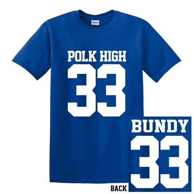 #ad Polk High 33 Al Bundy Football Tee Cool Married With Children Fan T Shirt