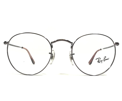 #ad Ray Ban Eyeglasses Frames RB6242 2502 Polished Silver Round Wire Rim 47 21 140