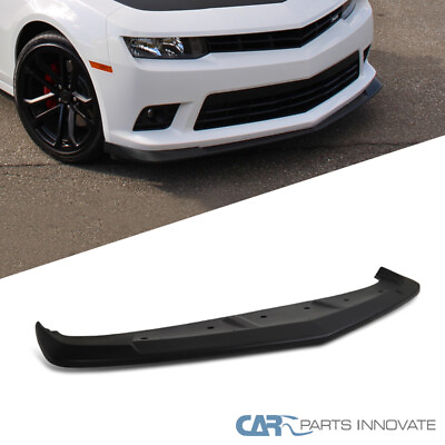 #ad Fits 14 15 Chevy Camaro Black A Style Front Bumper Lip Spoiler Body Kit Splitter
