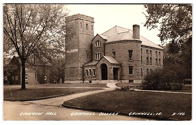 #ad Goodnow Hall Grinnell College Iowa IA Real Photo RPPC Unposted Postcard