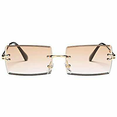 #ad Unisex Tint Rimless Square Sunglasses Rectangular Hip Hop Fashion Sunglasses