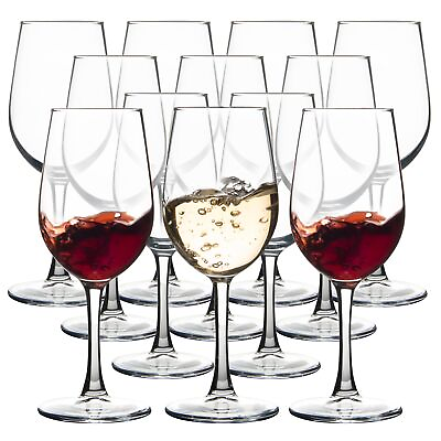#ad #ad Wine Glasses Set of 12 12oz Red White Wine Glass Set Clear Stemmed Wine Gla...