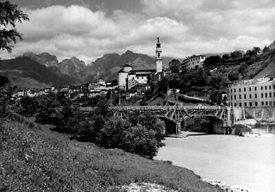 #ad Italy Veneto Belluno View From The Banks Of The Piave 1918 OLD PHOTO
