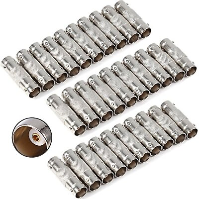 #ad BNC Connector Pack 30pcs BNC Female to Female Straight Coupler Adapter for CC...