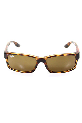 #ad Ray Ban Men#x27;s Tortoise Shell Rectangular Sunglasses Brown 17 59 140 $60.99