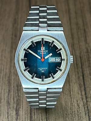 #ad Tissot Automatic PR 516 GL Men#x27;s Watch Vintage Blue Dial ref 46822 Swiss Rare