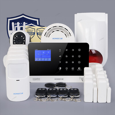 #ad HOMSECUR Wireless WIFI 4G GSM LCD Home House Alarm System with 4 Pet Immune PIR