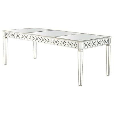 #ad Sophie Silver Mirrored Dining Table