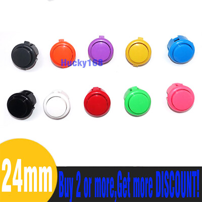 #ad Arcade Push Button Video Game DIY Replace for OBSF OBSC OBSN MAME DIY 24mm DIY
