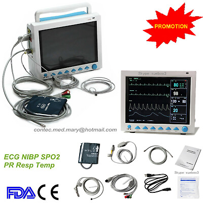 #ad CONTEC multi language CMS8000 Portable ICU Patient Monitor 6 parameter CEamp;FDA US