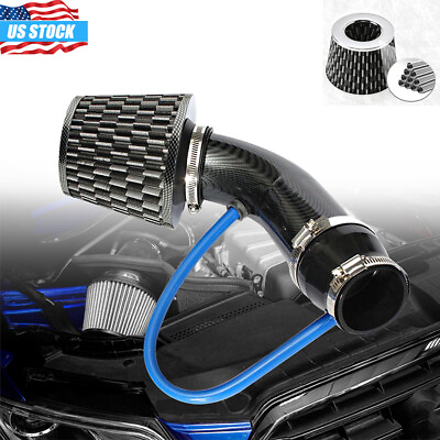 #ad 3quot; Cold Air Intake Filter Alumimum Induction Pipe Hose Kit For Honda Civic 76mm
