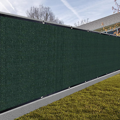#ad Privacy Screen Fence 5#x27; X 25#x27; Dark Green Heavy Duty Dustproof Denoise Fencing...