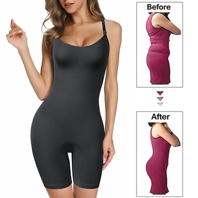 #ad Women Full Body Shaper Seamless Slimming Shapewear Bodysuit Firm Control Girdle