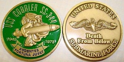 #ad NAVY USS COBBLER SS 344 SUBMARINE FORCE CHALLENGE COIN
