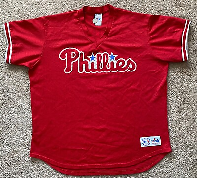#ad VTG 1994 Majestic Philadelphia Phillies Darren Daulton Baseball jersey 2XL USA