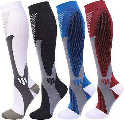 #ad Double Couple 4 Pairs Compression Socks for Men and Women 20 30 mmHg Compression