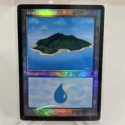 #ad MTG Magic 404 Island Basic Land Foil Retro Frame Card Dominaria Remastered DMR