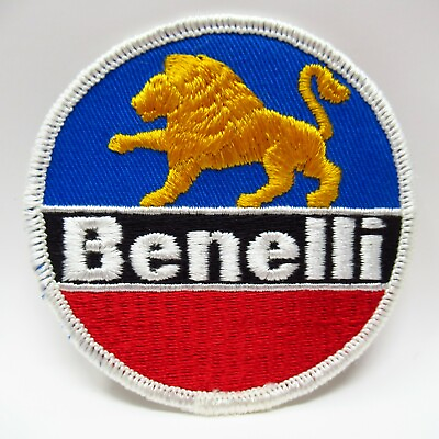 #ad Benelli Motorcycles Italy Golden Lion Emblem Vintage Patch Embroidered