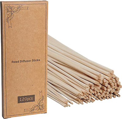 #ad 120 PCS Reed Diffuser Sticks10 Inch Natural Rattan Wood Sticks