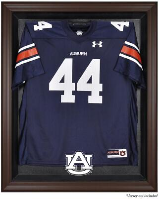 #ad Auburn Tigers Brown Framed Logo Jersey Display Case Authentic