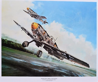 #ad Wonderful quot;World War II Series 3 The Fightersquot; Print Messerschmitt 109E#x27;s