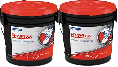 #ad 2 Buckets Wypall 91371 Hand Cleaning Wet Wipes Heavy Duty Towels 150 Total