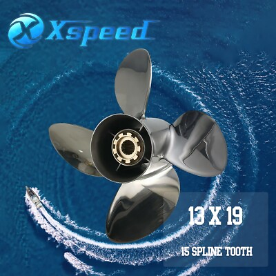 #ad 13x19 Stainless Steel Propeller for Yamaha 50 130hp Engine 15 Spline ToothLH